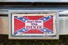 Marble Falls-Texas-USA-Decorative license plate with a Confederate flag-saying Dont Mess with Dixie Vintage Print